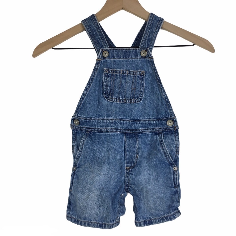 THE CHILDREN’S PLACE Overalls Denim Light Medium Wash 100% Cotton Size 12-18M